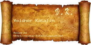 Veidner Katalin névjegykártya