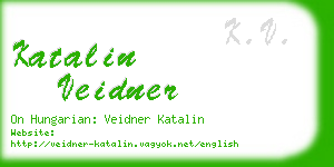 katalin veidner business card